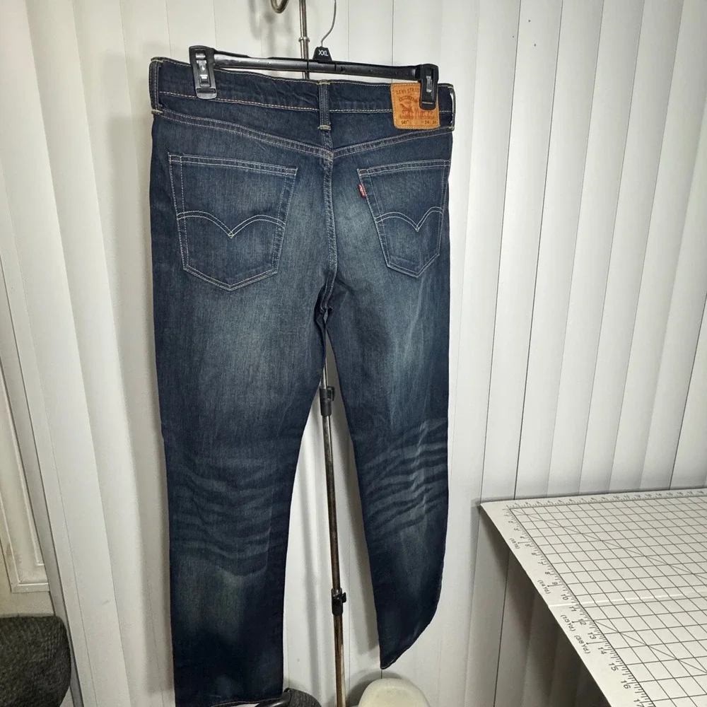Levi's 541 Athletic Fit Mens Jeans W34 L34 Dark Wash Denim‎ Casual Everyday